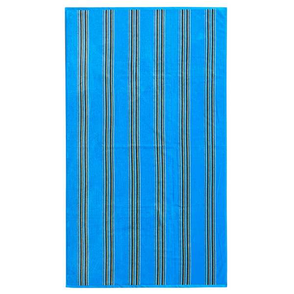 LE COMPTOIR DE LA PLAGE Serviette De Bain ponge Velours Jacquard Milonga Turquoise 90x170 400g/m Bleu 1057625