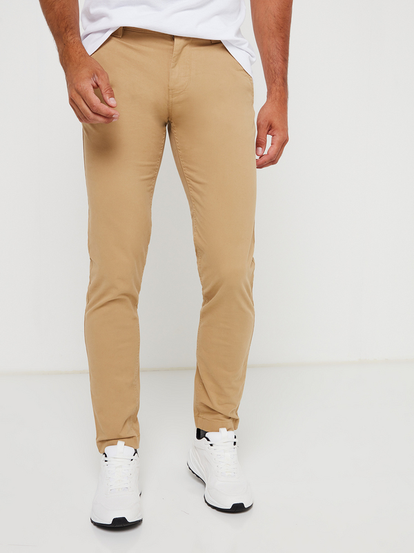 TOMMY JEANS Chino Coton Stretch Velout Camel Photo principale