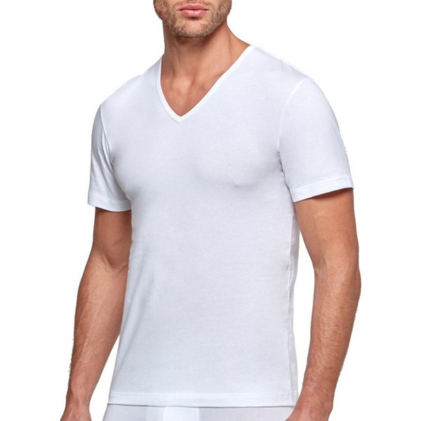 IMPETUS T-shirt Homewear Bio Organique Oeko-tex Col V Cotton Organic Blanc 1021389