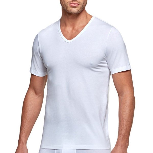 IMPETUS T-shirt Col V Coton Stretch Essentials Blanc 1021440