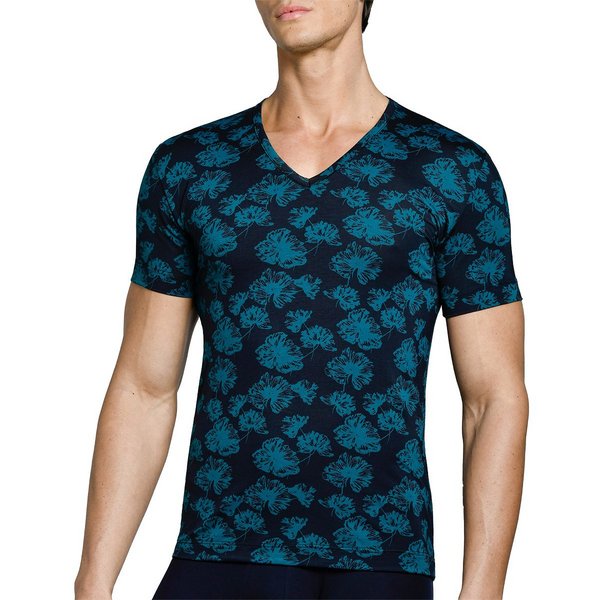 I AM WHAT I WEAR T-shirt En Lyocell Imprim Floral I Am Guardian Bleu 1025165