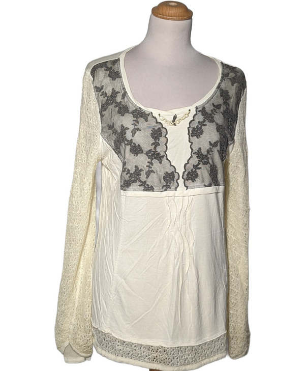 ELISA CAVALETTI SECONDE MAIN Top Manches Longues Beige 1080571