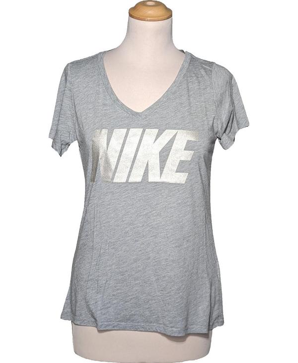NIKE SECONDE MAIN Top Manches Courtes Gris 1080992