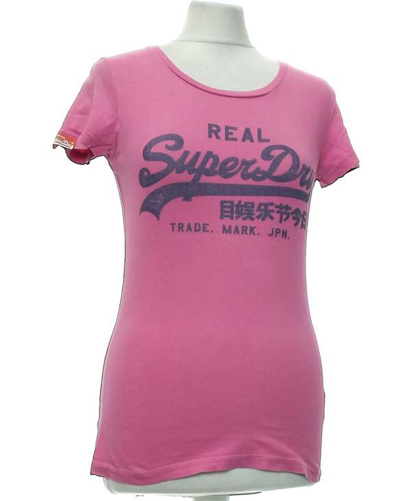 SUPERDRY SECONDE MAIN Top Manches Courtes Rose 1081833