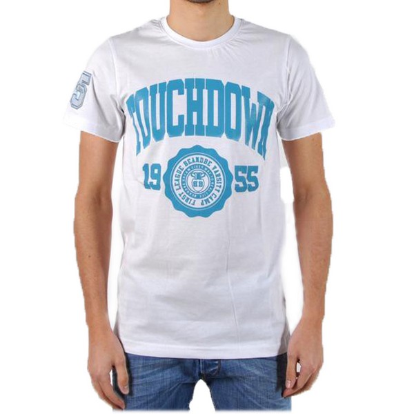 BE AND BE TOUCHDOWN T-shirt Be And Be Touchdown 1955 Blanc Turquoise