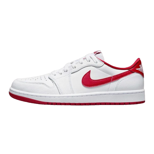 NIKE Baskets Nike Air Jordan 1 Low Blanc / Rouge / Gris 1084855
