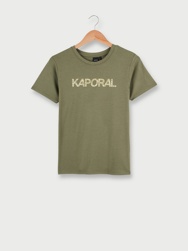 KAPORAL Tee-shirt Logo Imprim Et Dtails Paillets Vert kaki Photo principale