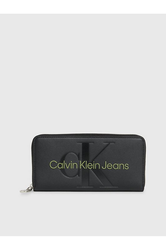 CALVIN KLEIN Portefeuille Cuir Pu Anti Rfid  -  Calvin Klein - Femme 0GX Black/Dark Juniper Photo principale
