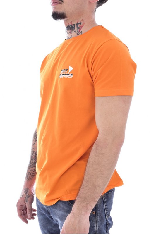 JUST EMPORIO Tshirt Stretch Gros Logo Dos  -  Just Emporio - Homme ORANGE 1091660