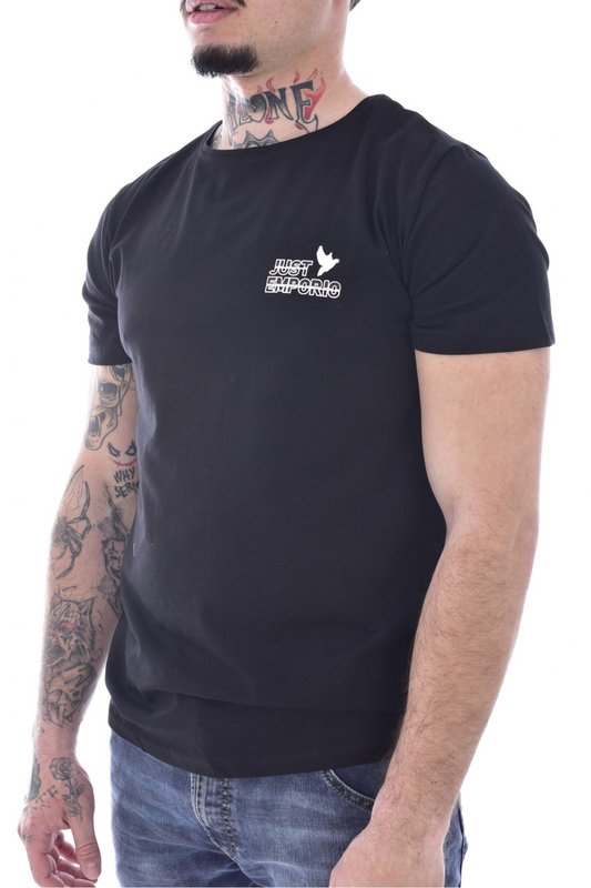 JUST EMPORIO Tshirt Stretch Gros Logo Dos  -  Just Emporio - Homme BLACK Photo principale